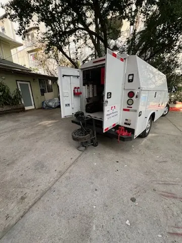 Magnet Plumbing service vehicle on-site for Water Heater Repair in Cataumet Station
